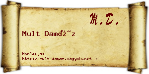 Mult Damáz névjegykártya